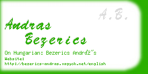 andras bezerics business card